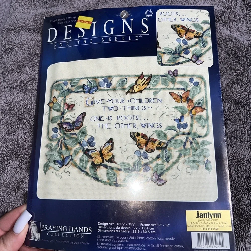 Janlynn Counted Cross Stitch‎ Kit Roots & Wings #113982 Praying Hands Collection